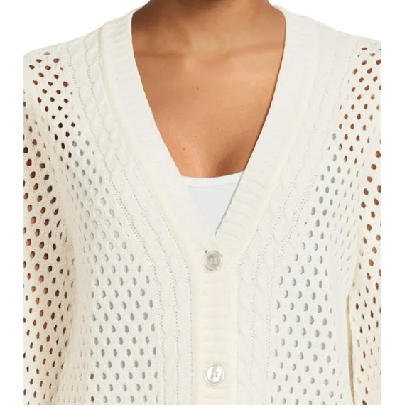 No Boundaries Mesh Cardigan Ivory Size XXXL - Picture 12 of 12